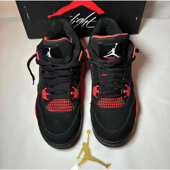 Size 6.5 - Nike Air Jordan 4 Retro GS Red Thunder